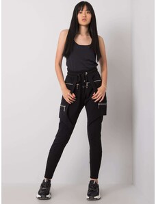 Fashionhunters Black Sweatpants by Megan