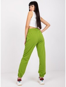 Fashionhunters Green sports trousers with pockets RUE PARIS