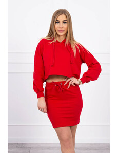 Kesi Set of sweatshirt with skirt red