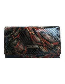 Fashionhunters Women's leather wallet in black and red