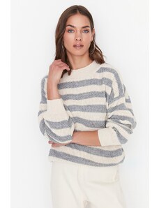 Trendyol Ecru široki pleteni džemper