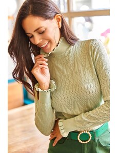 Olalook džemper - Zeleno - Slim fit