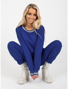 Fashionhunters Dark blue women's tracksuit with trousers