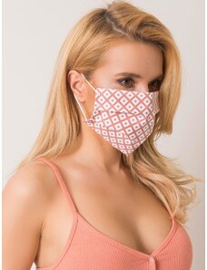 Fashionhunters Dusty pink protective mask with geometric patterns
