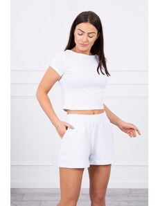 Kesi Cotton set with white shorts