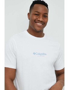 Pamučna majica Columbia Explorers Canyon boja: bijela, s uzorkom