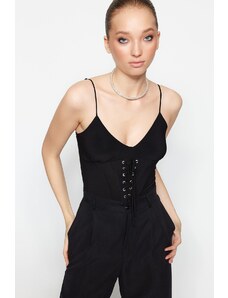 Trendyol Black Knitted Body with Snap fastener