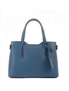 Luksuzna Talijanska torba od prave kože VERA ITALY "Patresa", boja tirkiz, 22x30cm
