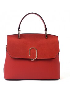 Luksuzna Talijanska torba od prave kože VERA ITALY "Richa", boja crvena, 28x30cm