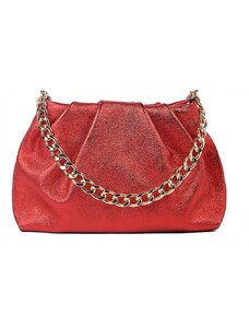 Luksuzna Talijanska torba od prave kože VERA ITALY "Decha", boja crvena, 21x34cm
