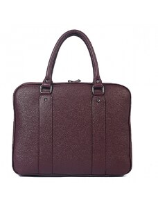 Luksuzna Talijanska torba od prave kože VERA ITALY "Gasimir", boja tamnocrvena, 28x36cm