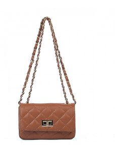 Luksuzna Talijanska torba od prave kože VERA ITALY "Smuta", boja konjak, 13x19cm