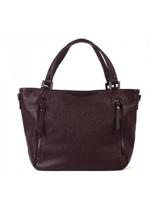 Luksuzna Talijanska torba od prave kože VERA ITALY "Becha", boja tamnocrvena, 25x40cm