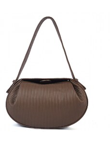Luksuzna Talijanska torba od prave kože VERA ITALY "Tovela", boja mink, 17x28cm