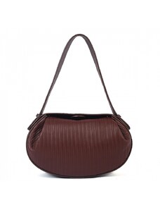 Luksuzna Talijanska torba od prave kože VERA ITALY "Lubika", boja čokolada, 17x28cm