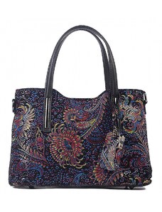 Luksuzna Talijanska torba od prave kože VERA ITALY "Jirina", boja ispis u boji, 22x30cm