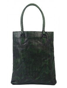 Luksuzna Talijanska torba od prave kože VERA ITALY "Muta", boja zelena, 44x38cm