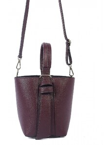 Luksuzna Talijanska torba od prave kože VERA ITALY "Komaroma", boja tamnocrvena, 20x21cm