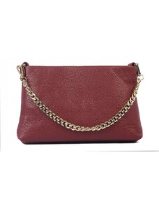 Luksuzna Talijanska torba od prave kože VERA ITALY "Zilaka", boja tamno crveno, 17x28cm