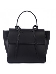 Luksuzna Talijanska torba od prave kože VERA ITALY "Ajida", boja crna, 23x30cm