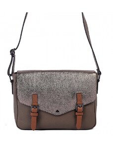 Luksuzna Talijanska torba od prave kože VERA ITALY "Dareha", boja mink, 20x27cm