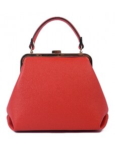 Luksuzna Talijanska torba od prave kože VERA ITALY "Anusha", boja crvena, 20x25cm