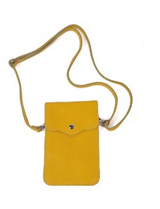 Luksuzna Talijanska torba od prave kože VERA ITALY "Pore", boja žuta, 19x12cm