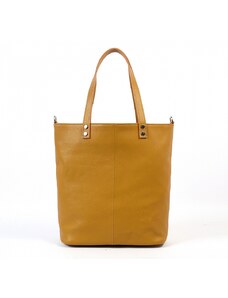 Luksuzna Talijanska torba od prave kože VERA ITALY "Murla", boja senf, 34x39cm