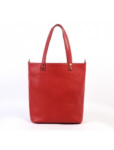Luksuzna Talijanska torba od prave kože VERA ITALY "Jereza", boja crvena, 34x39cm