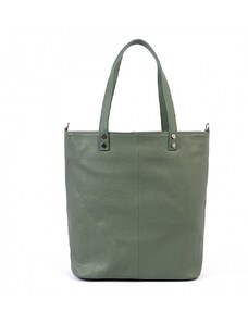 Luksuzna Talijanska torba od prave kože VERA ITALY "Morcea", boja metvica, 34x39cm