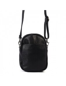 Luksuzna Talijanska torba od prave kože VERA ITALY "Eti", boja crna, 17x12cm