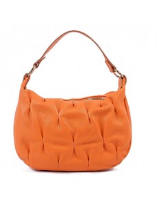 Luksuzna Talijanska torba od prave kože VERA ITALY "Fatima", boja narančasta, 25x33cm