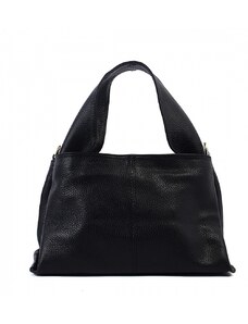 Luksuzna Talijanska torba od prave kože VERA ITALY "Kanavesa", boja crna, 19x30cm