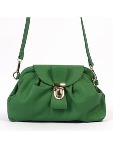 Luksuzna Talijanska torba od prave kože VERA ITALY "Atroza", boja zelena, 15x28cm