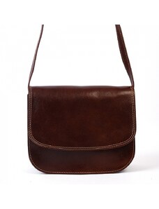 Luksuzna Talijanska torba od prave kože VERA ITALY "Kreona", boja čokolada, 21x27cm