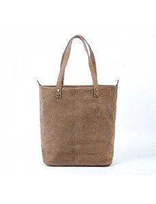 Luksuzna Talijanska torba od prave kože VERA ITALY "Rafinia", boja taupe, 34x37cm