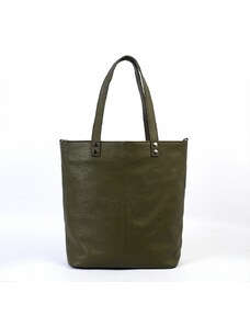 Luksuzna Talijanska torba od prave kože VERA ITALY "Murzima", boja tamno zeleno, 34x39cm
