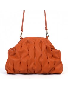 Luksuzna Talijanska torba od prave kože VERA ITALY "Aneliza", boja narančasta, 21x30cm
