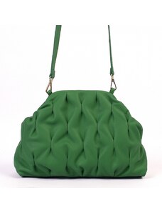 Luksuzna Talijanska torba od prave kože VERA ITALY "Madagaskara", boja zelena, 21x30cm