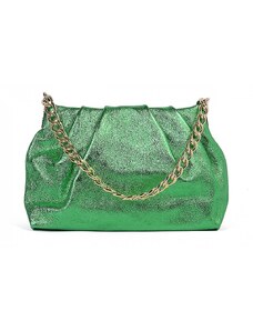 Luksuzna Talijanska torba od prave kože VERA ITALY "Monteria", boja zelena, 21x34cm