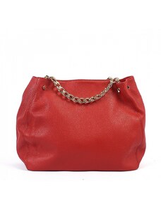 Luksuzna Talijanska torba od prave kože VERA ITALY "Kukota", boja crvena, 28x40cm