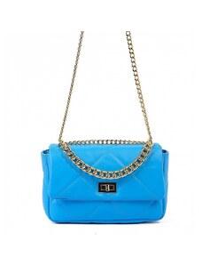 Luksuzna Talijanska torba od prave kože VERA ITALY "Mirzima", boja plava, 18x27cm