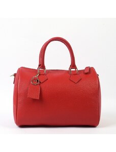 Luksuzna Talijanska torba od prave kože VERA ITALY "Pemza", boja crvena, 25x29cm