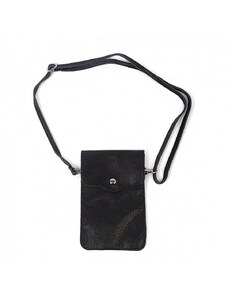 Luksuzna Talijanska torba od prave kože VERA ITALY "Lozza", boja crna, 19x12cm