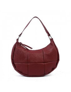 Luksuzna Talijanska torba od prave kože VERA ITALY "Polei", boja tamnocrvena, 24x38cm