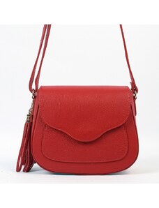 Luksuzna Talijanska torba od prave kože VERA ITALY "Vridea", boja crvena, 21x22cm