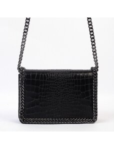 Luksuzna Talijanska torba od prave kože VERA ITALY "Pelisa", boja crna, 15x23cm