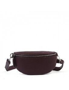 Luksuzna Talijanska torba od prave kože VERA ITALY "Lingi", boja tamnocrvena, 12x24cm