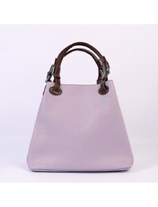 Luksuzna Talijanska torba od prave kože VERA ITALY "Kafolia", boja ljubičasta, 28x34cm