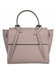 Luksuzna Talijanska torba od prave kože VERA ITALY "Luna", boja puderasto ružičasta, 23x30cm
